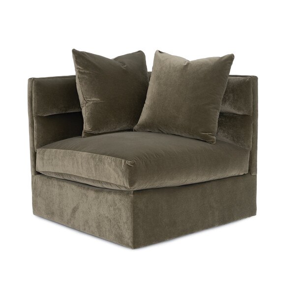 Elise Sectional Corner Piece (Olive)